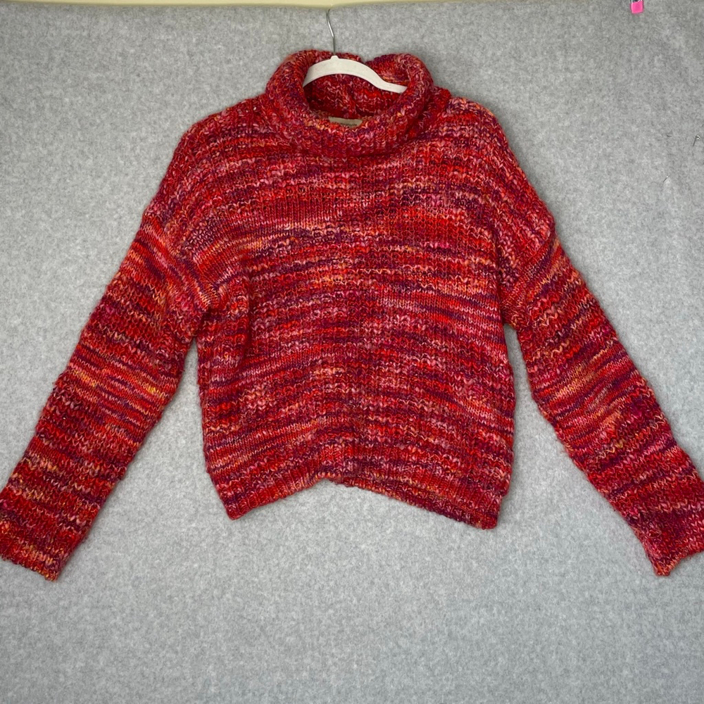 La Fée Maraboutée Red Wool Blend Knit Sweater Medium Made in Italy